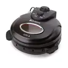 12 in. Black Electric Oven Pizza Maker with Lid