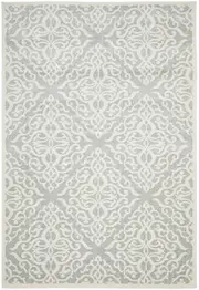 Cameron Silver Diamond Trellis Pattern Rug