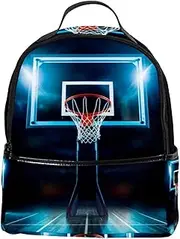 Travel Backpack,Small Backpack,Carry on Backpack,Basketball Hoop Stadium,Backpack, T9az2ulurtyf, 12x5.7x14.6 in