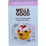 Well & Good Multipurpose Muffin Mix 40% Less Sugar 400g