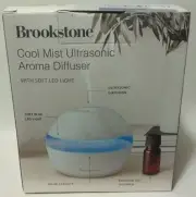 BROOKSTONE COOL MIST ULTRASONIC AROMA DIFFUSER WITH LED LIGHT