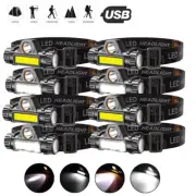 LED Headlamp Headlight Torch Work Light Bar Head Flashlight USB Rechargeable