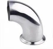 19/38/51Mm Pipe OD Butt Weld x 1.5” 2” Tri Clamp 304 Stainless Steel 90 Degree Elbow Sanitary Pipe Fitting Home Brew Beer(Size:57mm x Ferrule 77.5)