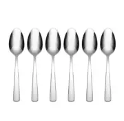 Oneida Nocha Everyday Flatware Teaspoons Set of 6 18/0 Stainless Steel Silver...
