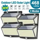 468 LED Solar Motion Sensor Light Outdoor IP65 Wall Security Garden Flood Lamp
