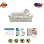 Machine Washable Velvet Sofa Cover with Elastic Fit for 3-Cushion XL Sofas