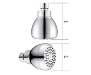 High Pressure Shower Head - Anti-leak Fixed Showerhead - Angle-adjustable Metal Swivel Ball Joint