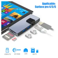 在飛比找蝦皮購物優惠-6 in 1 Usb 3.0 HUB for Microso