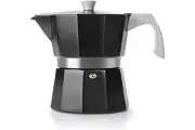 Evva Black Express Moka Pot, 12 Cups, 600 ml, Cast Aluminium, Safe for Induct...