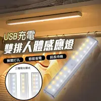 在飛比找momo購物網優惠-【Imakara】usb充電雙排人體感應燈