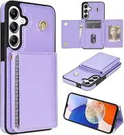 [Asuwish] Mobile Phone Case for Samsung Galaxy A14 4G/A 14 5G/M14 Case with Strap Card Slot Foldable Glitter Leather Wallet Stand 14A LTE Mobile Phone Cases Cover Mobile Phone Cases Protective Phone