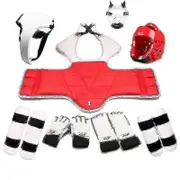 Taekwondo Five-piece Set Taekwondo Protective Gear Helmet Armor Kickboxing Boxing Glove Taekwondo Equipment Head Protector TAO eight-piece set girl...