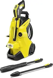 [Kärcher] K 4 Power Control Pressure Washer, Pressure: max 130 bar, Flow Rate: 420 l/h, Area Coverage: 30 m²/h, Water Filter, Weight: 11.5 kg, High-Pressure Hose and Gun, Dirt Blaster, Spray Lance