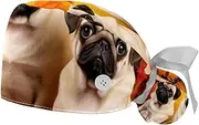 [YTYVAGT] 2-Pc,Gourd-Shaped Working Cap,Fisherman Hat with Buttons and Cotton Sweatband,Autumn Maple Leaf Dog