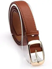 [AIMALL] Fashion Ladies Womens Jeans Classic Buckle PU Leather Belt Waistbands Printed, 43.3x1.14 in