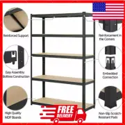 5 Shelf Heavy Duty Metal Muscle Rack Steel Shelving Unit Garage Storage 35x12x71