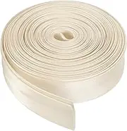 uxcell Double Fold Bias Tape for Sewing 4/5 Inch x 5.5 Yards Satin Pre-fold Continuous Binding Tape for Seaming Quilting Hemming Binding DIY Crafts, Beige