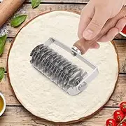 Roller Knife Dough Lattice Cutter Tool Ideal for Pizza Making, Biscuits, and Crispy Treats, Easy to and Maintain