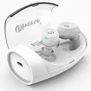 [Truly Wireless] TWS Mini Dual bluetooth Earphones Noise Canceling Headphones with Charging Box WHITE COLOR
