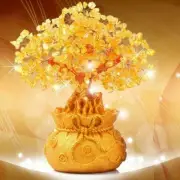 Feng Shui Money Wealth Tree Yellow Citrine Crystal Lucky Tree Decoratio Pretty