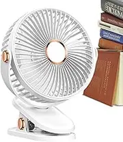 Clip Fan | USB Powered Fan with 5 Adjustable Speed | Portable Ultra Quiet Personal Fan, Long-Lasting Small Cooling Fan for Home, Bedroom, Desk