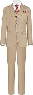 [Happy Dolphin] Boys Suit Set Slim Fit Suit for Boy Formal Suit Boy Wedding Suit Ring Bearer Suit