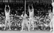 West Indies batsman Maurice Foster is out LBW for 25 runs to - Cricket Old Photo