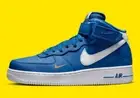 Nike Air Force 1 Mid '07 LV8 Anniversary Blue Jay Yellow Ochre DR9513-400 sz 11