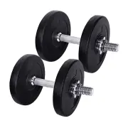 15kg Dumbbell Set Weight Plates Dumbbells Lifting Bench