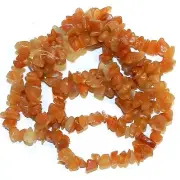 GC142 Red Aventurine Small 4mm - 10mm Chip Natural Gemstone Beads 34"