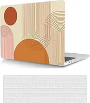Hard Cover Compatible with New MacBook Pro 16 inch with Liquid Retina XDR Display & Touch ID 2021/2023 Release Model A2485 M1/A2780 M2, Plastic Hard Shell Case & Keyboard Cover, line Painting