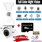 FULL HD 1080P Wireless Wifi IP Camera E27Bulb Home Security Lamp Light Camera au