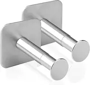 Geekria Extensible Headphone Wall Mount, Stainless Steel Stick-On with 3M Adhesive Hooks Under Desk, Stick on Smooth Wall, Dual Headset Hanger Mount for Most of The Headphones (2 Pcs)