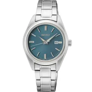 【SEIKO 精工】CS系列 藍綠面 經典簡約情人對錶/SK027(6N52-00A0U+6N22-00K0U)