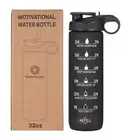 Motivational Water Bottle with Time Marker, 32 Oz Water Bottle, Sports Water