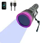 Black Light UV Flashlight, 365 nM Blacklight Flashlights Rechargeable HIGH De...