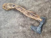 Handmade Carbon Steel Axe Hatchet Tomahawk Axe Walnut Wood