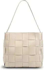 [Prene] THE SCARLETT WOVEN EVERYDAY Tote Bag, BUFF BEIGE, One Size