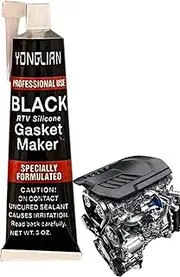 Automotive Hi-Temp Waterproof Engine Gasket Sealant - Black Liquid Oil Resistant Sealer for Water Pumps, Compressors