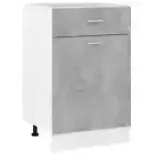 vidaXL Drawer Bottom Cabinet Concrete Grey 50x46x81.5 cm Engineered Wood