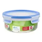 Emsa 508552 Clip & Close round food storage container 0.85 litres, transparent/b