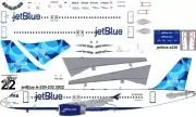 jetBlue Spotlight Airbus A-320 Pointerdog7 decals for Revell 1/144 kit