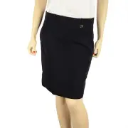 GUCCI SKIRT PENCIL BLACK COTTON BLEND SIGNATURE HARDWARE $650 IT 42 US 6