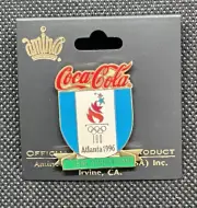 Coca-Cola (Coke) Atlanta 1996 Olympic Torch Flame Pin. 1 Year Anniversary. NEW.