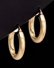 18K Italian Gold Hoops
