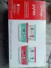 Pyrex Disney Mickey & Minnie Mouse Christmas Decorated Glass Storage Bowls NIB