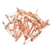 50Pcs Badge Pins, 35mm Safety Pins Bar Name Tag Pin Bulk, Rose Gold