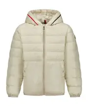 Moncler Enfant Arnaldo Logo Patch Down Jacket 6Y,4Y Nude