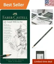 12-Piece Graphite Pencil Set with Varied Hardness for Professional Artistry