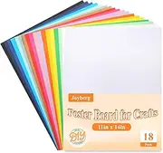 Joyberg 18 Pack Poster Board, 11in x 14in Colorful Poster Boards, Posterboard, Poster Board Paper for Crafts, DIY, Drawing